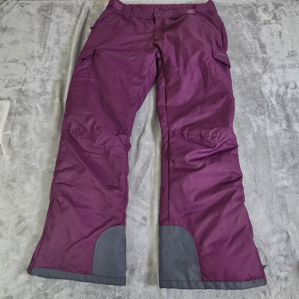 Arctix Snow Pants Womens Large Maroon/Gray Inaulated Cargo Snowsports Activewear